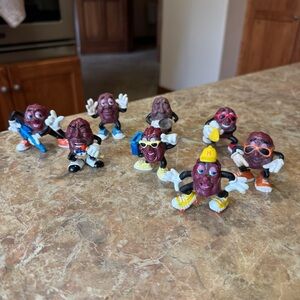 Vintage 1980’s Lot Of 8 California Raisins McDonald’s Toys Applause Inc